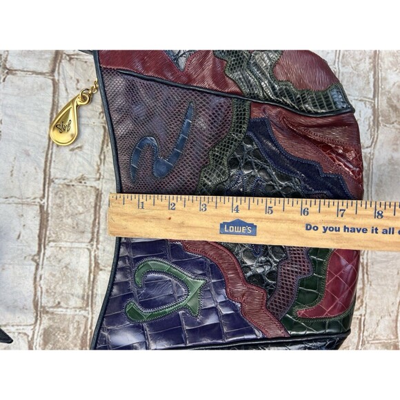 Sharif Vintage leather Patchwork Cross Body Purse 80’s handbag - Picture 4 of 8